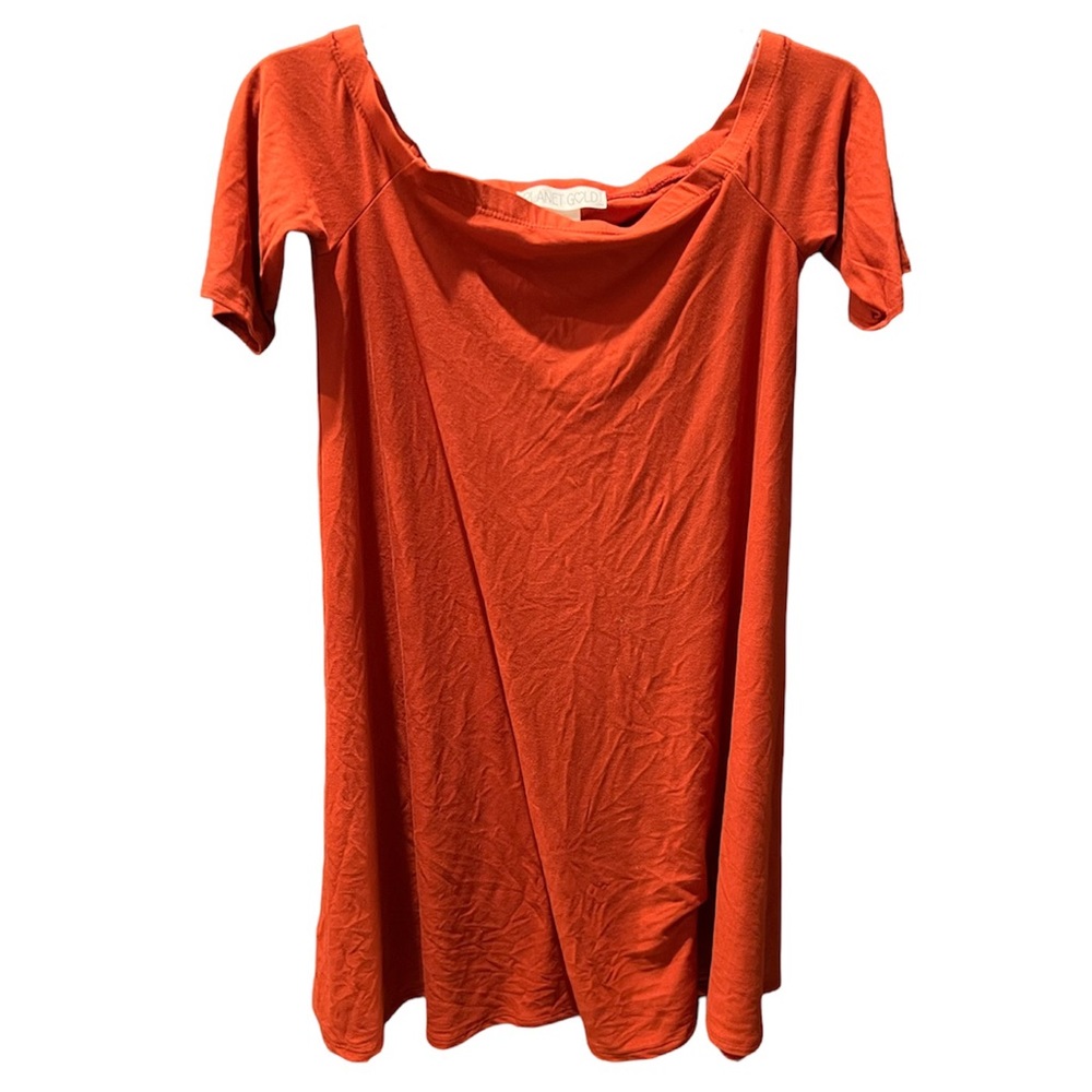 Suede Off The Shoulder/Short Sleeve Dress